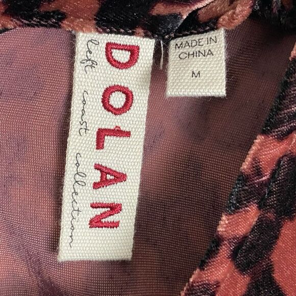 Anthropologie | Dolan | Charley Velvet Leopard Blouse Size Medium - Picture 7 of 7